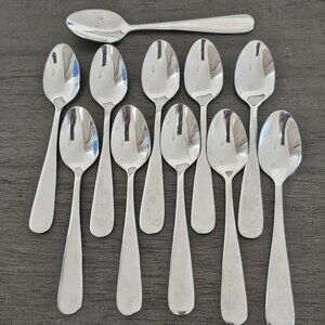 11 Auberge Demitasse Espresso Dessert Spoons 4.7" food tasting sorbet 423
